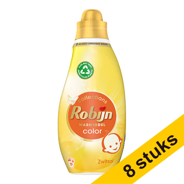 Robijn Aanbieding: 8x Robijn Klein & Krachtig Color Zwitsal wasmiddel vloeibaar 665 ml (19 wasbeurten)  SRO00535 - 1