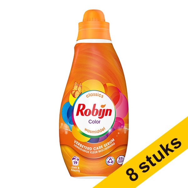 Robijn Aanbieding: 8x Robijn Klein & Krachtig Color wasmiddel 665 ml (19 wasbeurten)  SRO05074 - 1