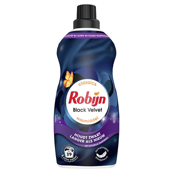 Robijn Klein & Krachtig Black Velvet wasmiddel vloeibaar 1190 ml (39 wasbeurten) SRO05277 - 1