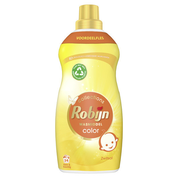 Robijn Klein & Krachtig Color Zwitsal wasmiddel vloeibaar 1190 ml (34 wasbeurten) SRO05175 - 1