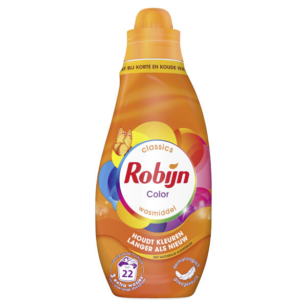 Robijn Klein & Krachtig Color wasmiddel vloeibaar 665 ml (22 wasbeurten) SRO05338 - 1