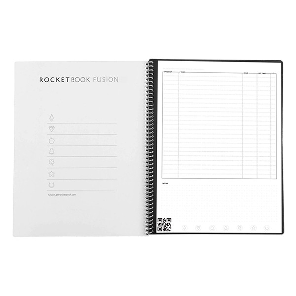 Rocketbook Fusion herbruikbaar notitieboek/planner A4 zwart (42 vel) EVRF-E-RC-A-FR EVRF-L-K-A 224588 - 2