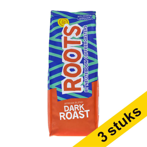 Aanbieding: 3x Roots Dark Roast BIO koffiebonen 500 gram 207981 - 1