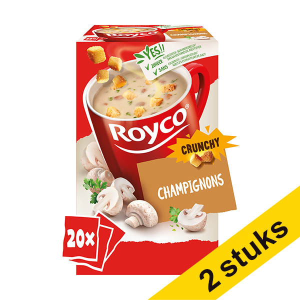 Aanbieding: 2x Royco Crunchy champignons (20 stuks) 200274 - 1