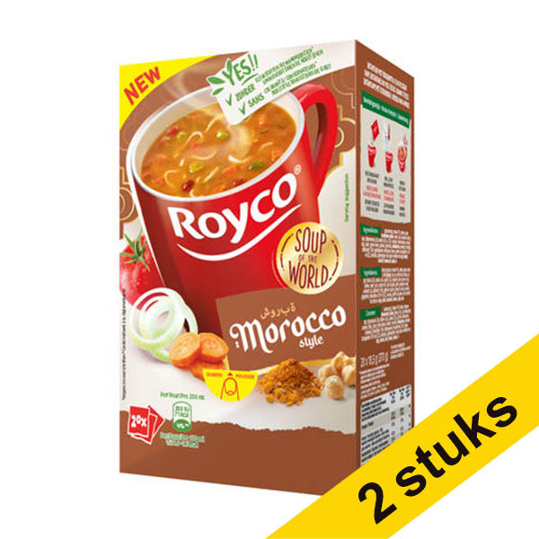 Aanbieding: 2x Royco Minute Soup Marrokaanse stijl (20 stuks) 423614 - 1