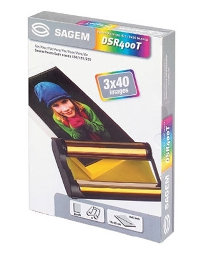 Sagem DSR 400T 3 cartridges + 120 vel fotopapier formaat 10 x 15 (origineel) DSR-400T 031915 - 1