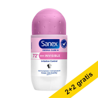 Aanbieding: 4x Sanex Dermo Invisible deoroller (50 ml) SSA06106