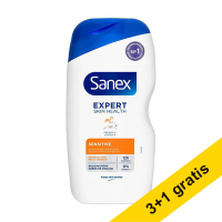 Aanbieding: 4x Sanex Expert Skin Health Sensitive douchegel (400 ml)