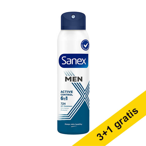 Aanbieding: 4x Sanex Men Active Control deodorant spray (150 ml) SSA06102 - 1