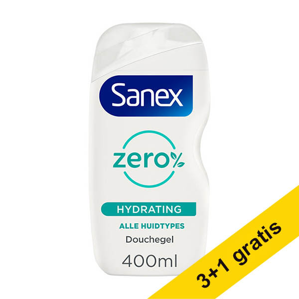 Aanbieding: 4x Sanex Zero% douchegel voor de normale huid (400 ml) SSA06113 - 1