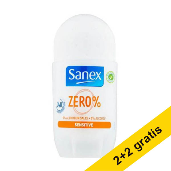 Aanbieding: 4x Sanex Zero Sensitive Skin deoroller (50 ml) SSA06107 - 1