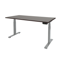 Schaffenburg Dextro Plus zit-sta bureau aluminium frame logan eiken blad 120 x 80 cm DEXP-128-LOGA-M25 415040