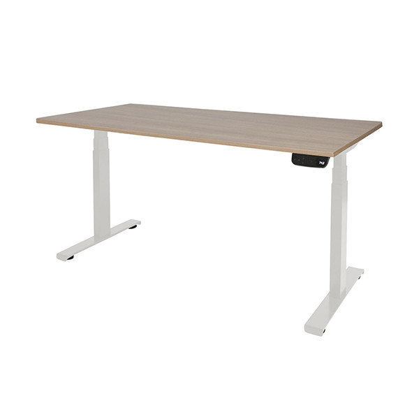 Schaffenburg Dextro Plus zit-sta bureau wit frame kersen licht blad 120 x 80 cm DEXP-128-HAVW-M25 415055 - 1