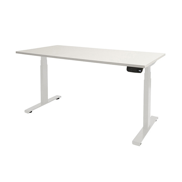 Schaffenburg Dextro Plus zit-sta bureau wit frame krijtwit blad 160 x 80 cm DEXP-168-WIRW-M25 415052 - 1