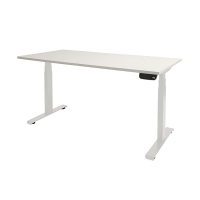 Schaffenburg Dextro Plus zit-sta bureau wit frame krijtwit blad 160 x 80 cm DEXP-168-WIRW-M25 415052