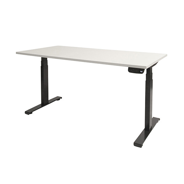 Schaffenburg Dextro Plus zit-sta bureau zwart frame krijtwit blad 180 x 80 cm DEXP-188-WIRZ-M25 415003 - 