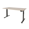 Schaffenburg Dextro Plus zit-sta bureau zwart frame lindberg eiken blad 120 x 80 cm DEXP-128-LERZ-M25 415010