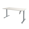 Schaffenburg Dextro Slinger zit-sta bureau aluminium frame krijtwit blad 140 x 80 cm 415255 - 1