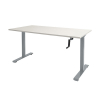 Schaffenburg Dextro Slinger zit-sta bureau aluminium frame krijtwit blad 180 x 80 cm 415256 - 1