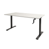 Schaffenburg Dextro Slinger zit-sta bureau zwart frame krijtwit blad 140 x 80 cm 415251 - 1