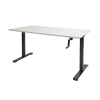 Schaffenburg Dextro Slinger zit-sta bureau zwart frame krijtwit blad 180 x 80 cm 415252 - 1