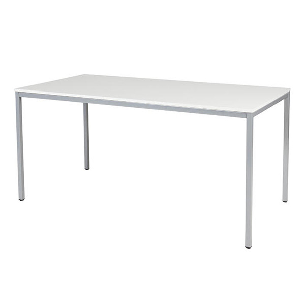 Schaffenburg Domino Basic vergadertafel aluminium frame krijtwit blad 160 x 80 cm DOV-B168-WIRA-M25 415170 - 1