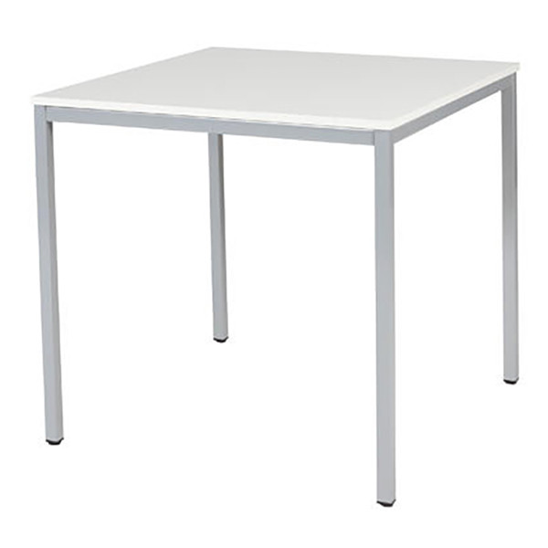 Schaffenburg Domino Basic vergadertafel aluminium frame krijtwit blad 80 x 80 cm DOV-B088-WIRA-M25 415168 - 1