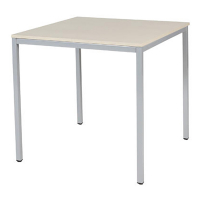 Schaffenburg Domino Basic vergadertafel aluminium frame lindberg eiken blad 80 x 80 cm DOV-B088-LERA-M25 415178