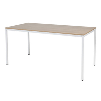 Schaffenburg Domino Basic vergadertafel wit frame kersen licht blad 160 x 80 cm DOV-B168-HAVW-M25 415200