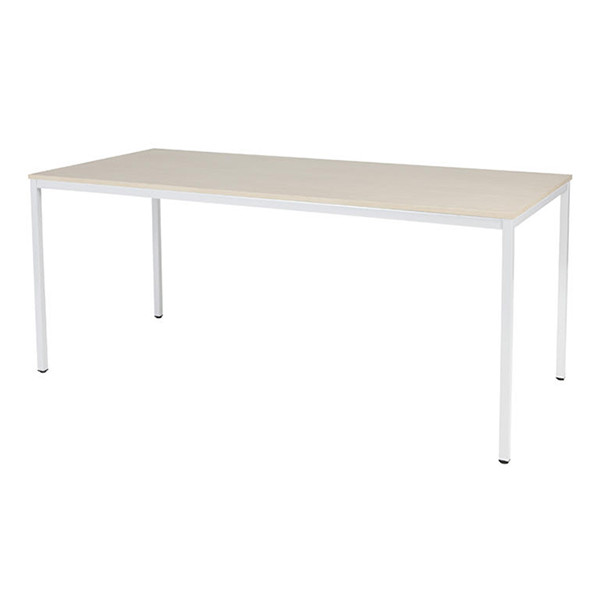 Schaffenburg Domino Basic vergadertafel wit frame lindberg eiken blad 180 x 80 cm DOV-B188-LERW-M25 415206 - 1