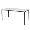 Schaffenburg Domino Basic vergadertafel zwart frame krijtwit blad 160 x 80 cm 415145 - 1
