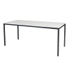 Schaffenburg Domino Basic vergadertafel zwart frame krijtwit blad 180 x 80 cm 415146 - 1