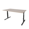 Schaffenburg Linesto Plus bureau zwart frame lindberg eiken blad 180 x 80 cm LIN-PL188-LERZ-M25 415087