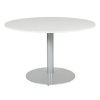 Schaffenburg Linesto vergadertafel rond aluminium frame krijtwit blad 120 cm breed 415221 - 1