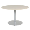 Schaffenburg Linesto vergadertafel rond aluminium frame lindberg eiken blad 120 cm breed 415223 - 1