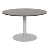 Schaffenburg Linesto vergadertafel rond aluminium frame logan eiken blad 120 cm breed 415224 - 1