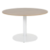 Schaffenburg Linesto vergadertafel rond wit frame kersen licht blad 120 cm breed 415226 - 1