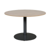 Schaffenburg Linesto vergadertafel rond zwart frame kersen licht blad 120 cm breed 415218 - 1