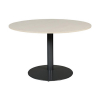 Schaffenburg Linesto vergadertafel rond zwart frame lindberg eiken blad 120 cm breed 415219 - 1