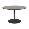 Schaffenburg Linesto vergadertafel rond zwart frame logan eiken blad 120 cm breed 415220 - 1