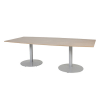 Schaffenburg Linesto vergadertafel tonvormig aluminium frame kersen licht blad 120 x 240 cm 415238 - 1