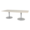 Schaffenburg Linesto vergadertafel tonvormig aluminium frame lindberg eiken blad 120 x 240 cm 415240 - 1