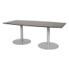 Schaffenburg Linesto vergadertafel tonvormig aluminium frame logan eiken blad 100 x 200 cm 415241 - 1