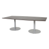 Schaffenburg Linesto vergadertafel tonvormig aluminium frame logan eiken blad 120 x 240 cm 415242 - 1