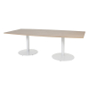 Schaffenburg Linesto vergadertafel tonvormig wit frame kersen licht blad 120 x 240 cm 415246 - 1