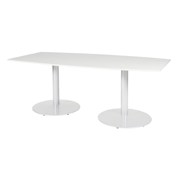 Schaffenburg Linesto vergadertafel tonvormig wit frame krijtwit blad 100 x 200 cm T-C2010-WIRW-M25 415243 - 1