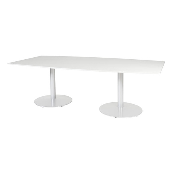 Schaffenburg Linesto vergadertafel tonvormig wit frame krijtwit blad 120 x 240 cm T-C2412-WIRW-M25 415244 - 1