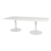 Schaffenburg Linesto vergadertafel tonvormig wit frame krijtwit blad 120 x 240 cm T-C2412-WIRW-M25 415244