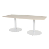 Schaffenburg Linesto vergadertafel tonvormig wit frame lindberg eiken blad 100 x 200 cm 415247 - 1