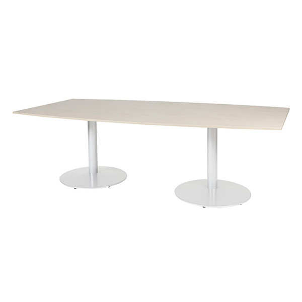 Schaffenburg Linesto vergadertafel tonvormig wit frame lindberg eiken blad 120 x 240 cm T-C2412-LERW-M25 415248 - 1